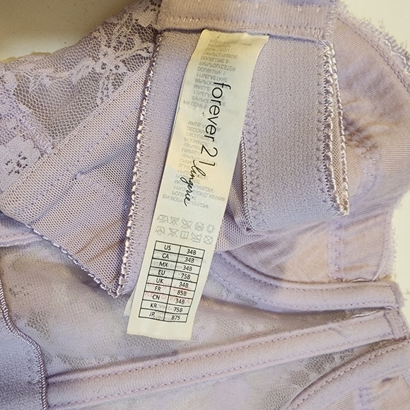 FOREVER 21 Lilac Corset bra 34B - Picture 7 of 8